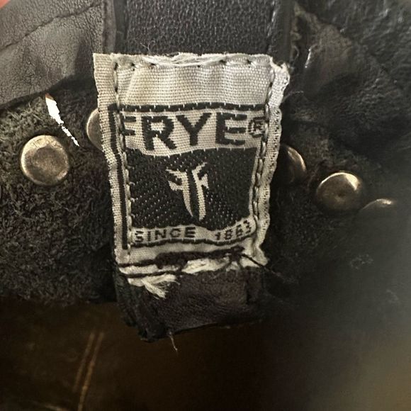 Frye Black Leather Studded Low Cowboy Boots - Picture 6 of 10